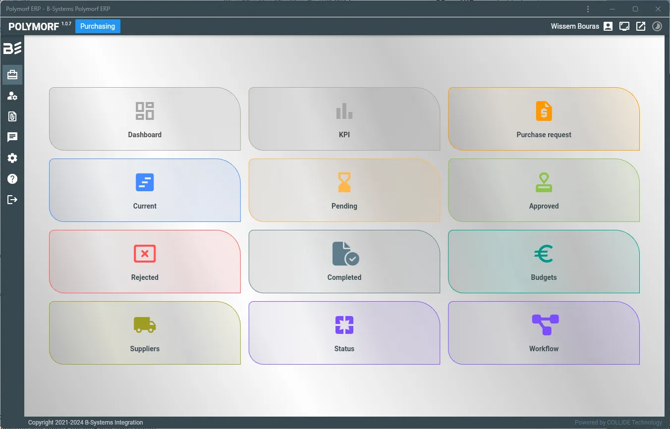 Polymorf Purchasing purchase order management interface